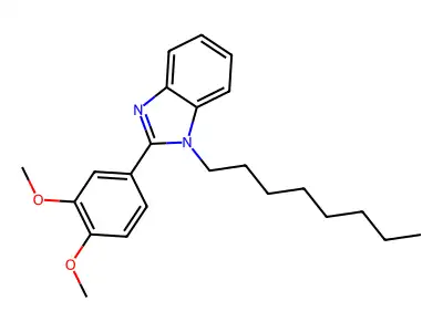2-(3,4-Dimethoxyphenyl)-1-octylbenzimidazole structure