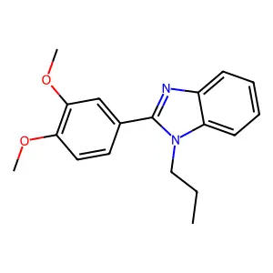 2-(3,4-dimethoxyphenyl)-1-propyl-1H-benzo[d]imidazole structure