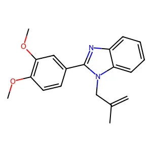 2-(3,4-Dimethoxyphenyl)-1-(2-methylprop-2-enyl)benzimidazole structure
