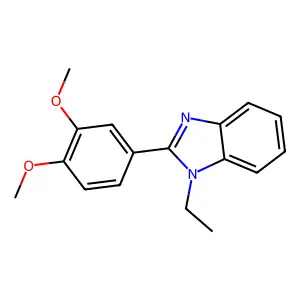 2-(3,4-Dimethoxyphenyl)-1-ethylbenzimidazole structure