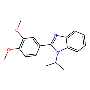 2-(3,4-dimethoxyphenyl)-1-isopropyl-1H-benzo[d]imidazole structure