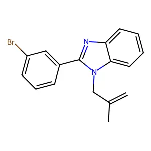 2-(3-Bromophenyl)-1-(2-methylprop-2-enyl)benzimidazole structure