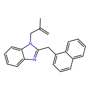 1-(2-methylallyl)-2-(naphthalen-1-ylmethyl)-1H-benzo[d]imidazole structure