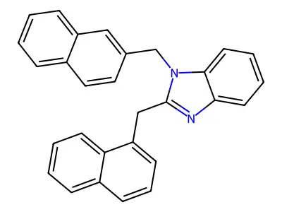 2-(naphthalen-1-ylmethyl)-1-(naphthalen-2-ylmethyl)-1H-benzo[d]imidazole structure
