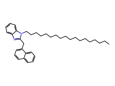 2-(naphthalen-1-ylmethyl)-1-octadecyl-1H-benzo[d]imidazole structure