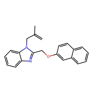 1-(2-methylallyl)-2-((naphthalen-2-yloxy)methyl)-1H-benzo[d]imidazole structure