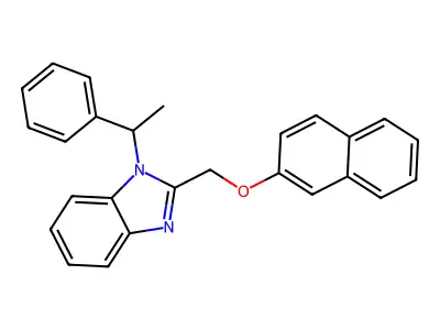 2-{[1-(Phenylethyl)benzimidazol-2-yl]methoxy}naphthalene structure