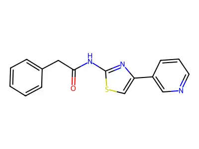 2-phenyl-N-(4-(pyridin-3-yl)thiazol-2-yl)acetamide structure