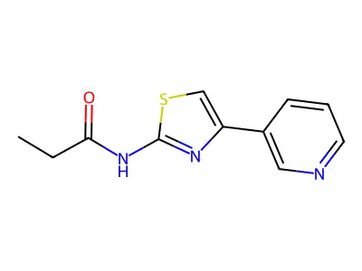 N-(4-(pyridin-3-yl)thiazol-2-yl)propionamide structure
