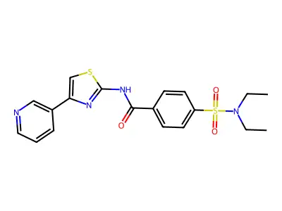 4-(N,N-diethylsulfamoyl)-N-(4-(pyridin-3-yl)thiazol-2-yl)benzamide structure
