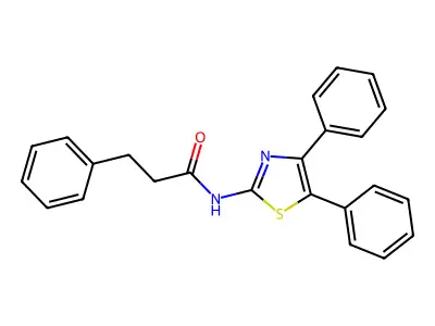 N-(4,5-diphenyl-1,3-thiazol-2-yl)-3-phenylpropanamide structure