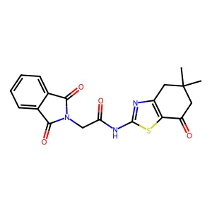 N-(5,5-dimethyl-7-oxo-4,6-dihydro-1,3-benzothiazol-2-yl)-2-(1,3-dioxoisoindol-2-yl)acetamide structure