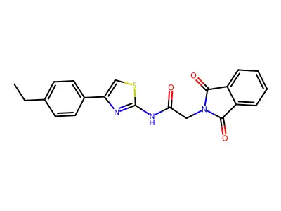 2-(1,3-dioxoisoindolin-2-yl)-N-(4-(4-ethylphenyl)thiazol-2-yl)acetamide structure