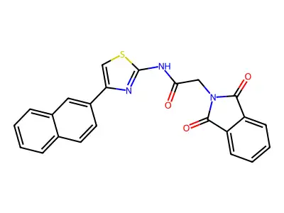 2-(1,3-dioxoisoindolin-2-yl)-N-(4-(naphthalen-2-yl)thiazol-2-yl)acetamide structure