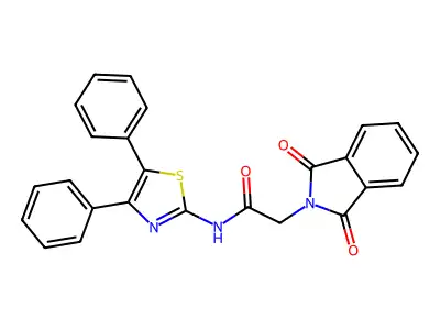 2-(1,3-dioxoisoindolin-2-yl)-N-(4,5-diphenylthiazol-2-yl)acetamide structure