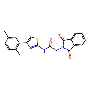 N-(4-(2,5-dimethylphenyl)thiazol-2-yl)-2-(1,3-dioxoisoindolin-2-yl)acetamide structure
