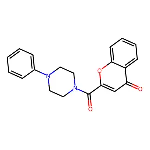 2-(4-phenylpiperazine-1-carbonyl)-4H-chromen-4-one structure