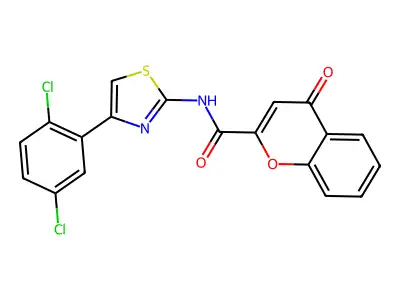 N-(4-(2,5-dichlorophenyl)thiazol-2-yl)-4-oxo-4H-chromene-2-carboxamide structure