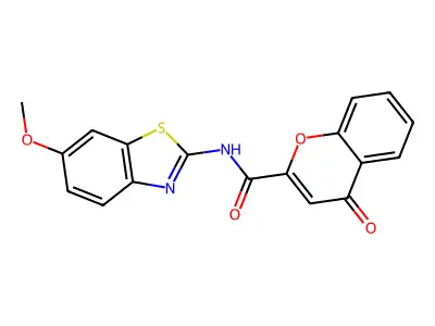 N-(6-methoxy-1,3-benzothiazol-2-yl)-4-oxo-4H-chromene-2-carboxamide structure