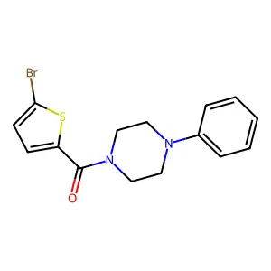 (5-Bromothiophen-2-yl)(4-phenylpiperazin-1-yl)methanone structure