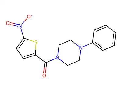 1-(5-Nitrothiophene-2-carbonyl)-4-phenylpiperazine structure