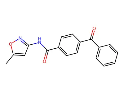 4-benzoyl-N-(5-methylisoxazol-3-yl)benzamide structure
