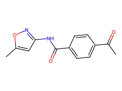 4-acetyl-N-(5-methyl-1,2-oxazol-3-yl)benzamide structure