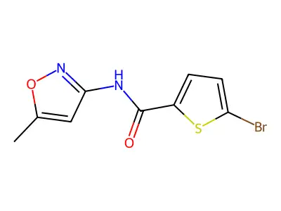 5-bromo-N-(5-methyl-1,2-oxazol-3-yl)thiophene-2-carboxamide structure