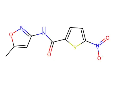 N-(5-methylisoxazol-3-yl)-5-nitrothiophene-2-carboxamide structure