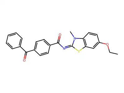 (Z)-4-benzoyl-N-(6-ethoxy-3-methylbenzo[d]thiazol-2(3H)-ylidene)benzamide structure