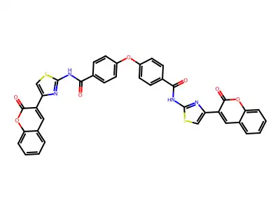 4,4'-oxybis(N-(4-(2-oxo-2H-chromen-3-yl)thiazol-2-yl)benzamide) structure