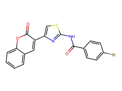 4-bromo-N-(4-(2-oxo-2H-chromen-3-yl)thiazol-2-yl)benzamide structure