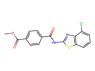 Methyl 4-[(4-chloro-1,3-benzothiazol-2-yl)carbamoyl]benzoate structure