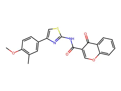 N-(4-(4-methoxy-3-methylphenyl)thiazol-2-yl)-4-oxo-4H-chromene-3-carboxamide structure