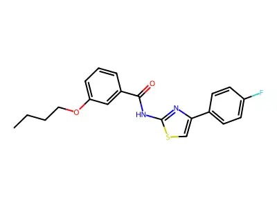 3-butoxy-N-[4-(4-fluorophenyl)-1,3-thiazol-2-yl]benzamide structure