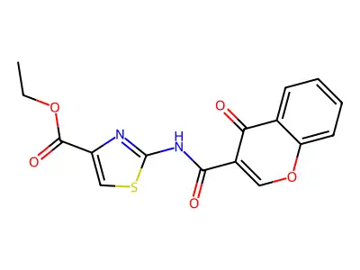 ethyl 2-(4-oxo-4H-chromene-3-carboxamido)thiazole-4-carboxylate structure
