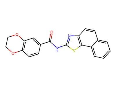 N-(naphtho[2,1-d]thiazol-2-yl)-2,3-dihydrobenzo[b][1,4]dioxine-6-carboxamide structure
