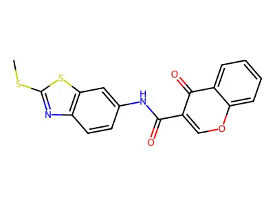 N-(2-(methylthio)benzo[d]thiazol-6-yl)-4-oxo-4H-chromene-3-carboxamide structure
