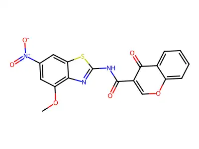 N-(4-methoxy-6-nitrobenzo[d]thiazol-2-yl)-4-oxo-4H-chromene-3-carboxamide structure