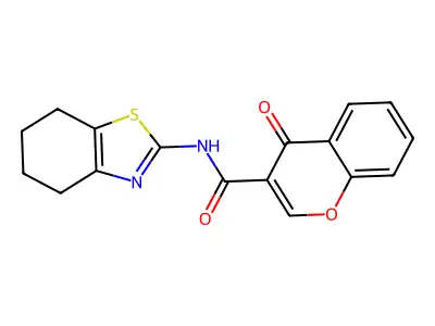 4-oxo-N-(4,5,6,7-tetrahydro-1,3-benzothiazol-2-yl)chromene-3-carboxamide structure