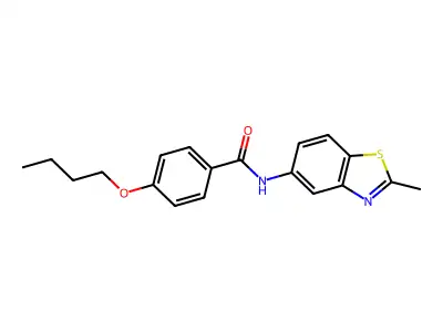 4-butoxy-N-(2-methyl-1,3-benzothiazol-5-yl)benzamide structure