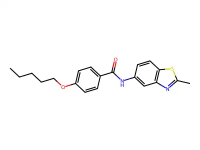 N-(2-methylbenzo[d]thiazol-5-yl)-4-(pentyloxy)benzamide structure