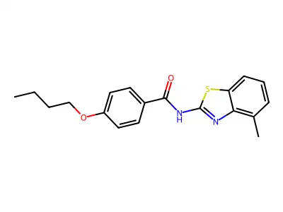 4-butoxy-N-(4-methyl-1,3-benzothiazol-2-yl)benzamide structure