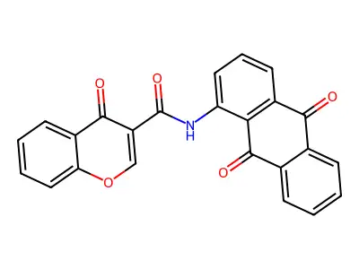 N-(9,10-dioxo-9,10-dihydroanthracen-1-yl)-4-oxo-4H-chromene-3-carboxamide structure