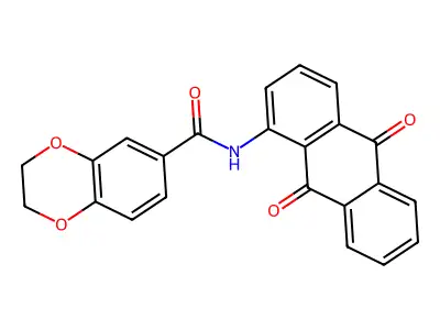 N-(9,10-dioxo-9,10-dihydroanthracen-1-yl)-2,3-dihydro-1,4-benzodioxine-6-carboxamide structure