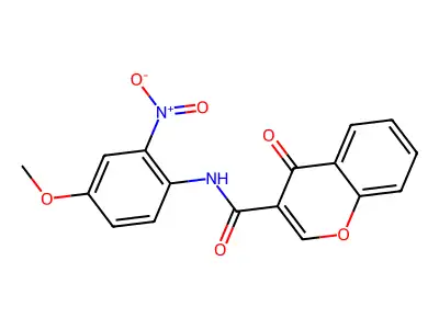 N-(4-methoxy-2-nitrophenyl)-4-oxo-4H-chromene-3-carboxamide structure