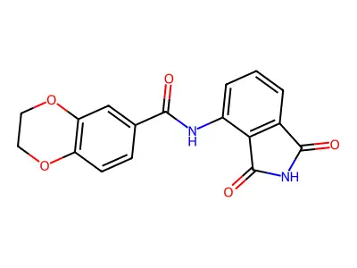N-(1,3-dioxoisoindol-4-yl)-2,3-dihydro-1,4-benzodioxine-6-carboxamide structure