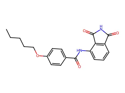 N-(1,3-dioxoisoindolin-4-yl)-4-(pentyloxy)benzamide structure