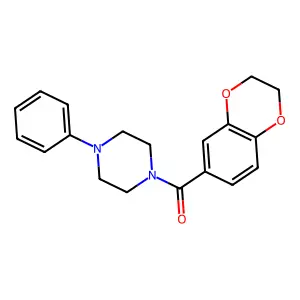 2,3-Dihydro-1,4-benzodioxin-6-yl-(4-phenylpiperazin-1-yl)methanone structure