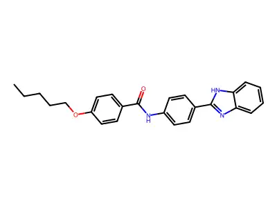 N-(4-(1H-benzo[d]imidazol-2-yl)phenyl)-4-(pentyloxy)benzamide structure